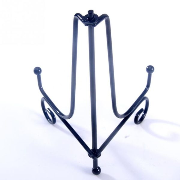 Painted Iron Swing Plate Bracket Ceramic Disc Bracket Crafts Certificate Medal Display Stand, Color: 5 Inches - Image 2