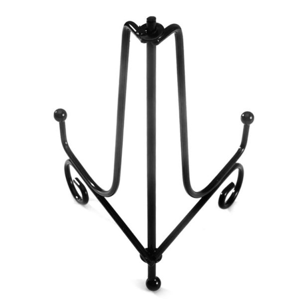 Painted Iron Swing Plate Bracket Ceramic Disc Bracket Crafts Certificate Medal Display Stand, Color: 12 Inches - Image 2