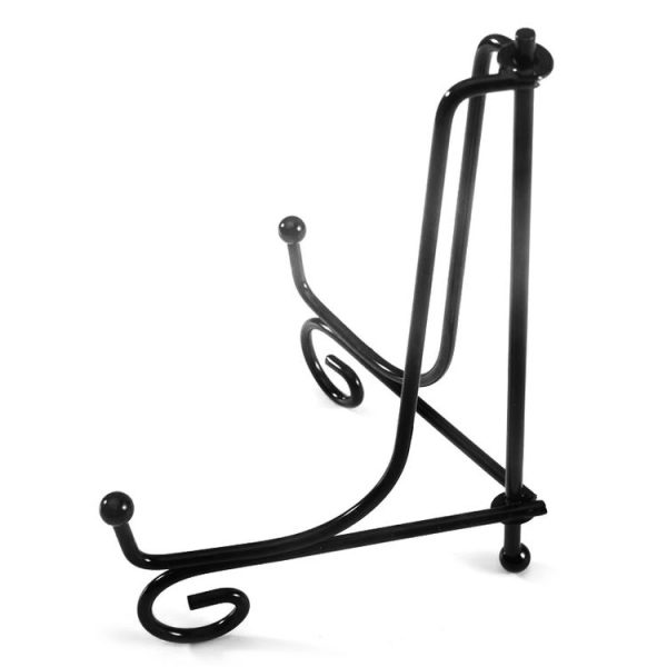 Painted Iron Swing Plate Bracket Ceramic Disc Bracket Crafts Certificate Medal Display Stand, Color: 12 Inches - Image 3