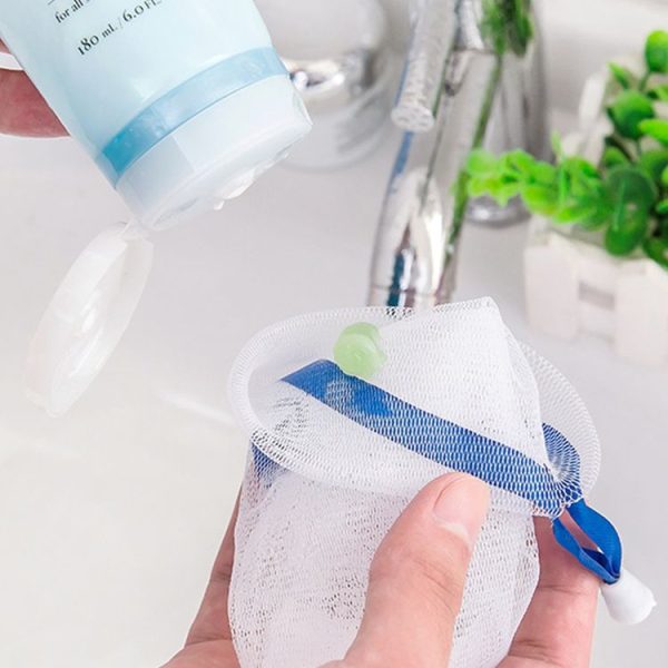 5 PCS Hanging Bag Cleaning Foam Cleanser Handmade Soap Bubble Net, Random Color Delivery - Image 3
