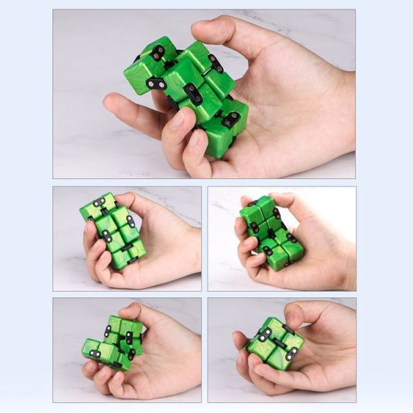Creative Decompression Puzzle Smooth Fun Infinite Magic Cube Toy (Gold) - Image 8