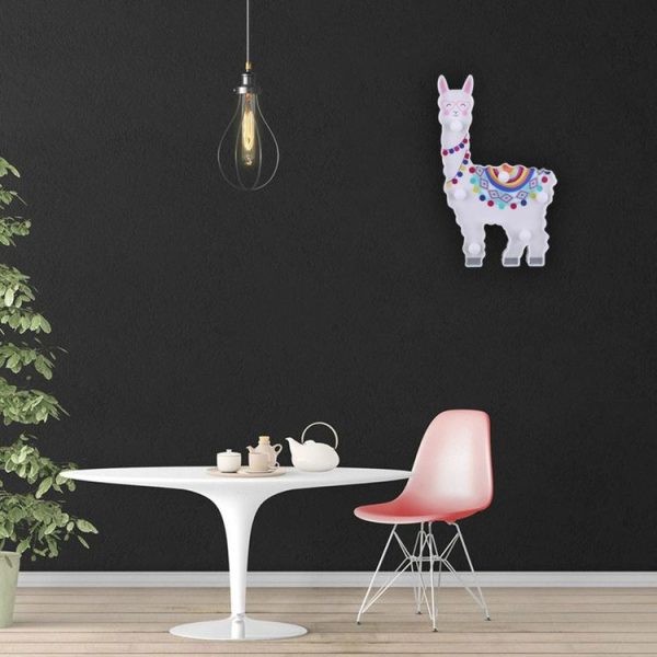 LED Painted Lantern Alpaca Night Light Holiday Decoration Room Posing Style Light (White Tongue) - Image 7