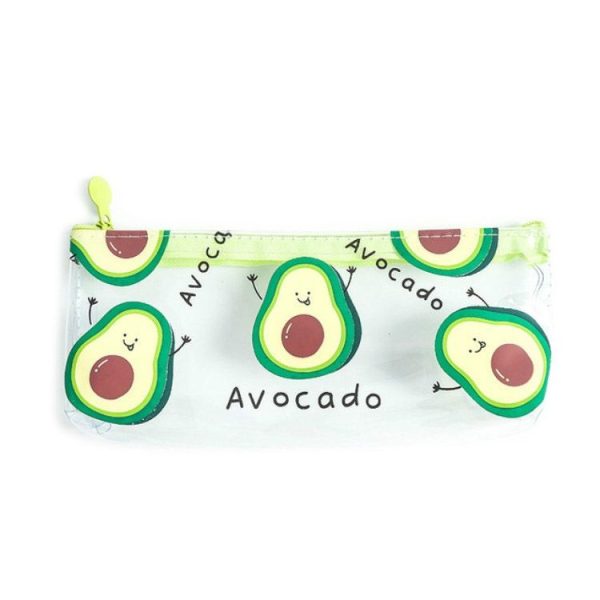 Creative Avocado Transparent Simple Portable Large Capacity Storage Bag Pencil Case Big Avocado