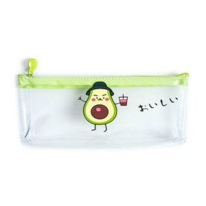 Creative Avocado Transparent Simple Portable Large Capacity Storage Bag Pencil Case Hat Avocado