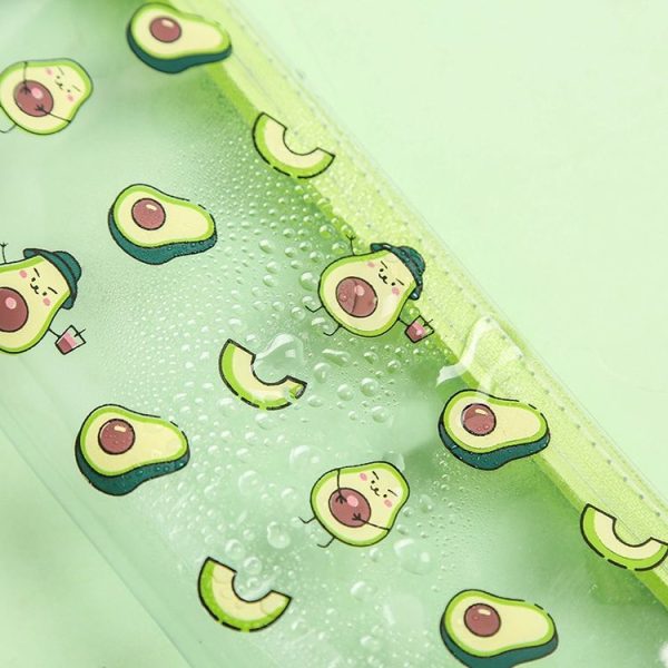 Creative Avocado Transparent Simple Portable Large Capacity Storage Bag Pencil Case Small Avocado - Image 6