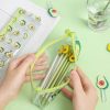 Creative Avocado Transparent Simple Portable Large Capacity Storage Bag Pencil Case Hello Avocado - Image 4