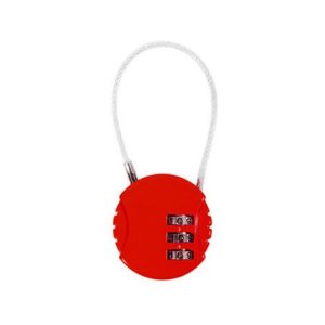 Steel Rope Spherical Combination Lock Gym Luggage Bicycle Round Padlock (Red)