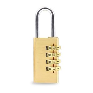 Four-digit Brass Code Padlock Security Gym Door Lock, Size: 73 x 30 x 16 mm (Brass)