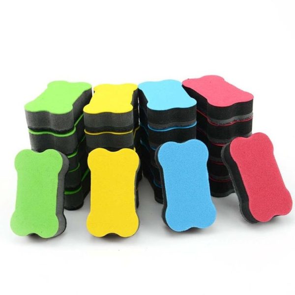 10 PCS Magnetic Large Bone Felt Whiteboard Wipe Home Classroom Office School Stationery, Random Color Delivery - Image 3