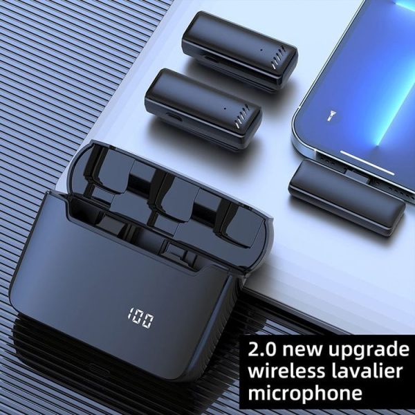 S13 Dual Microphone 8 Pin Interface Wireless Lavalier Noise Canceling Microphone with Charging Case - Image 9