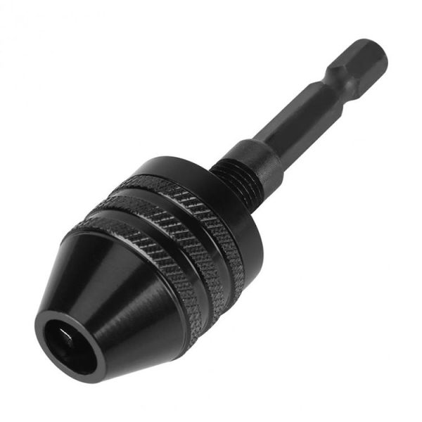 Hex Shank Mini Drill Chuck Conversion Three Jaw Chuck Power Tool, Model: Hex Shank Black Chuck (0.8-8mm)A - Image 2