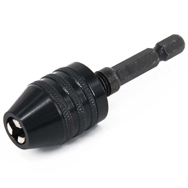Hex Shank Mini Drill Chuck Conversion Three Jaw Chuck Power Tool, Model: Hex Shank Black Chuck (0.3-3.6mm) - Image 2
