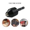 Hex Shank Mini Drill Chuck Conversion Three Jaw Chuck Power Tool, Model: Hex Shank Black Chuck (0.3-3.6mm) - Image 7