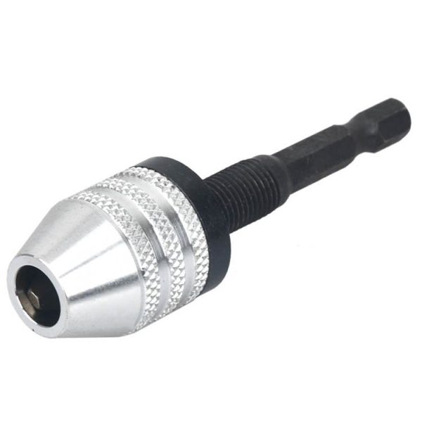 Hex Shank Mini Drill Chuck Conversion Three Jaw Chuck Power Tool, Model: Hex Shank Silver Chuck (0.3-3.6mm) - Image 2