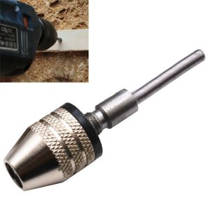 Hex Shank Mini Drill Chuck Conversion Three Jaw Chuck Power Tool, Model: 2.35mm Round Chuck (0.3-3.4mm)