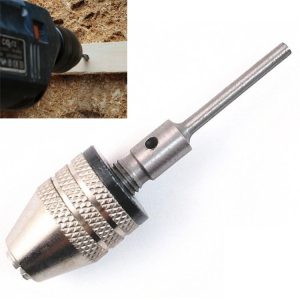 Hex Shank Mini Drill Chuck Conversion Three Jaw Chuck Power Tool, Model: 3mm Round Chuck (0.3-3.4mm)