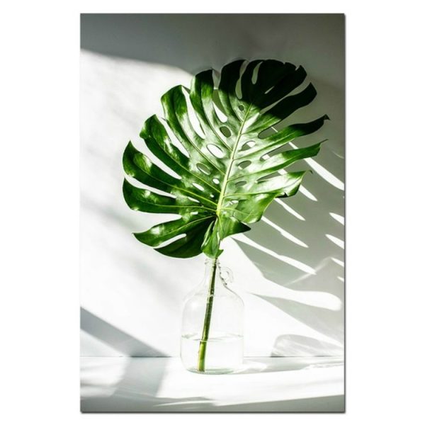 Plant Leaf English Letter Art Posters Prints Art Wall Pictures without Frame, Size: 30x40cm (A Leaf)