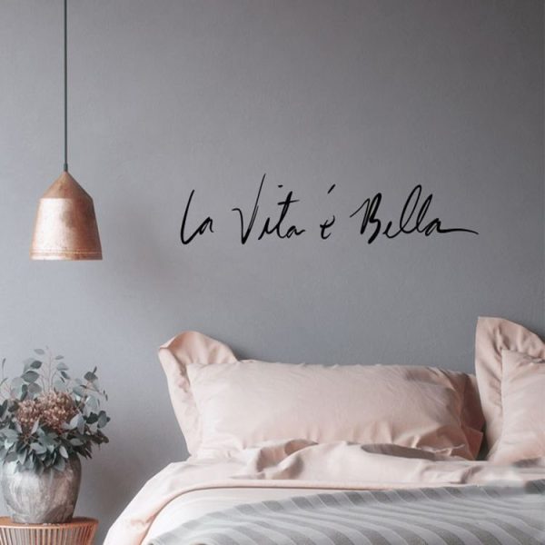 Italian Beautiful Life Decorative Wall Stickers, Size: 40x8cm (Gold) - Image 4