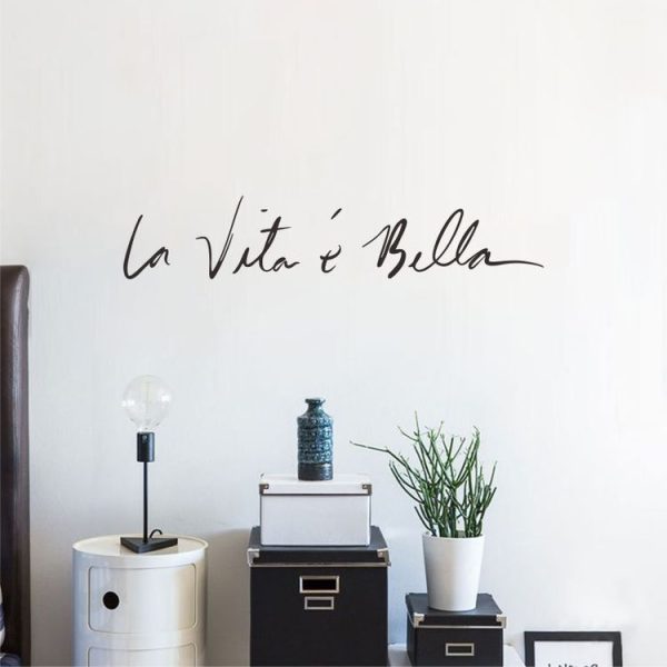 Italian Beautiful Life Decorative Wall Stickers, Size: 40x8cm (Gold) - Image 5