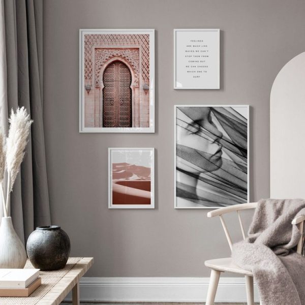 Modern Art Decoration Painting Living Room Sofa Background Wall Painting Core, Without Frame, Size: 30x40cm (Pink Sand) - Image 5