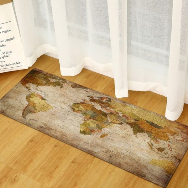 World Map Carpets Rug Bedroom Kids Baby Play Crawling Mat Memory Foam Area Rugs Carpet, Size: 40x60cm (Color Block) - Image 2