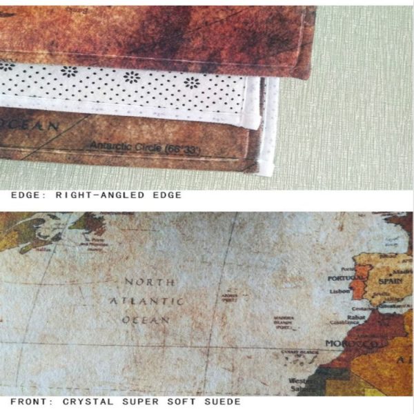 World Map Carpets Rug Bedroom Kids Baby Play Crawling Mat Memory Foam Area Rugs Carpet, Size: 40x60cm (Color Block) - Image 5