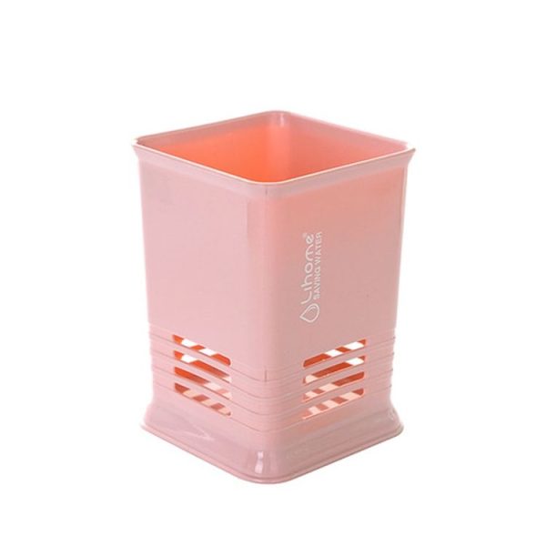 Kitchen Tabletop Candy Color Compartment Hollow Chopsticks Cage Creative Kitchen Cage Cutlery Drain Storage Chopsticks Rack, Number of layers: Single grids pink - Image 2