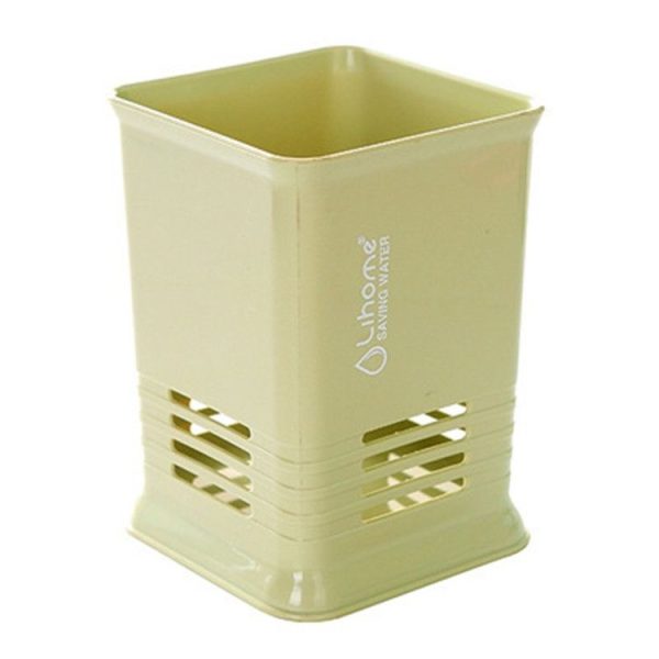 Kitchen Tabletop Candy Color Compartment Hollow Chopsticks Cage Creative Kitchen Cage Cutlery Drain Storage Chopsticks Rack, Number of layers: Single grids green