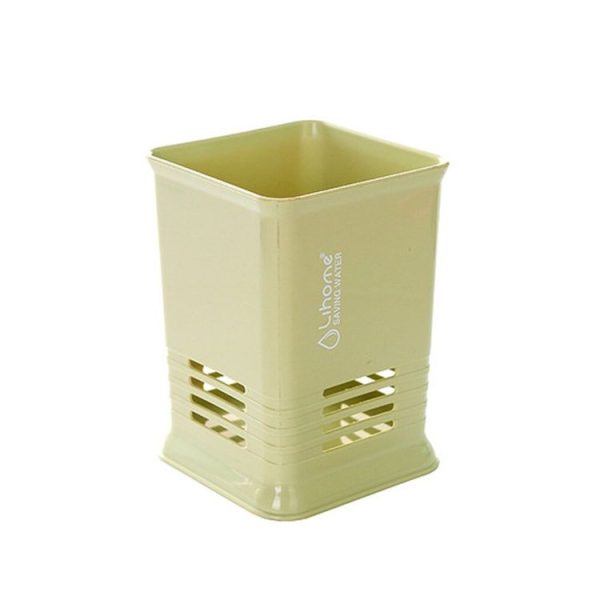 Kitchen Tabletop Candy Color Compartment Hollow Chopsticks Cage Creative Kitchen Cage Cutlery Drain Storage Chopsticks Rack, Number of layers: Single grids green - Image 2