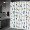 Bathroom Curtain Ocean Star Shower Curtain Environmental Protection Mildew Waterproof Shower Curtain, Size: 120x180CM