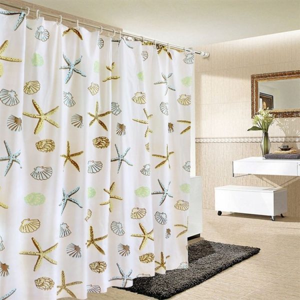 Bathroom Curtain Ocean Star Shower Curtain Environmental Protection Mildew Waterproof Shower Curtain, Size: 180x180CM - Image 7