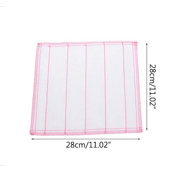 10 PCS 5 Layer Plus Cotton Wood Fiber Dish Towel Non-stick Oil Scouring Pad Kitchen Cleaning Oil to Wipe the Bowl Rag, Size: 26x26cm - Image 2