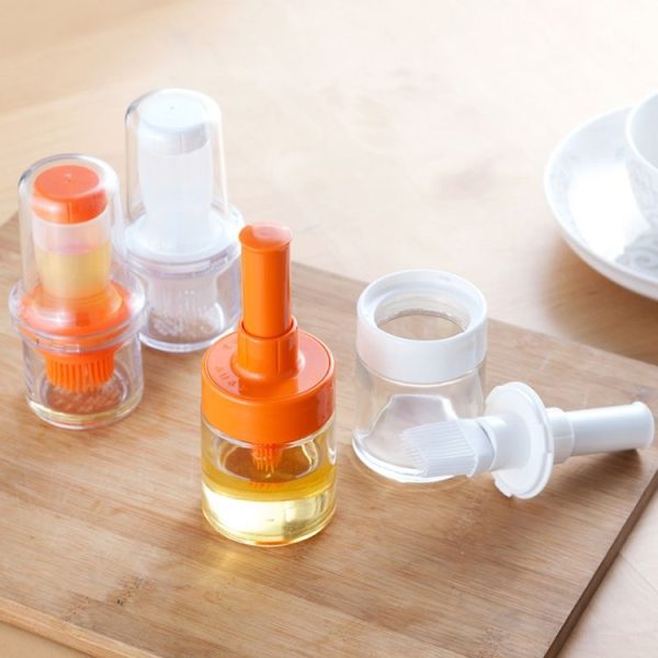 Kitchen Gadgets Silicone Heat Resisting Oil Bottle Brushes Barbecue Tool Portable Basting Brush (Dip White) - Image 12