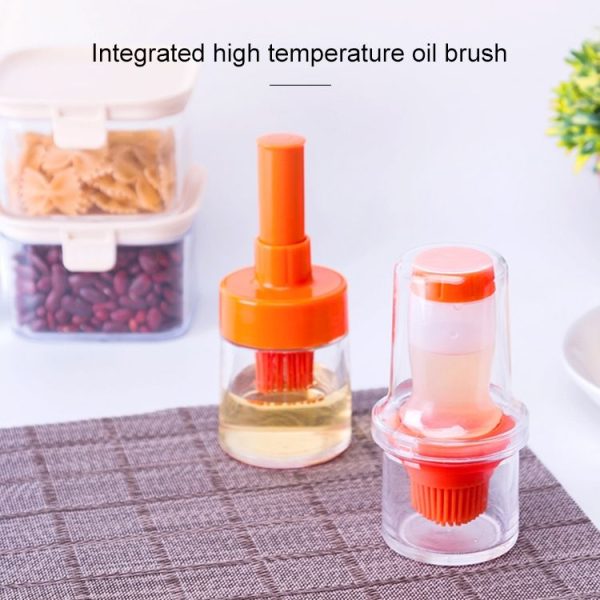 Kitchen Gadgets Silicone Heat Resisting Oil Bottle Brushes Barbecue Tool Portable Basting Brush (Dip White) - Image 9