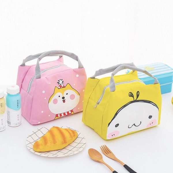 Portable Student Lunch Outdoor Portable Insulation Child Cute Student Lunch Box Bag (Shiba Inu) - Image 5