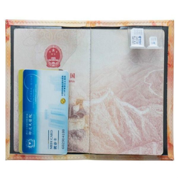 Colorful Marble Style Waterproof Passport Holder Ticket Holder (Brown) - Image 3