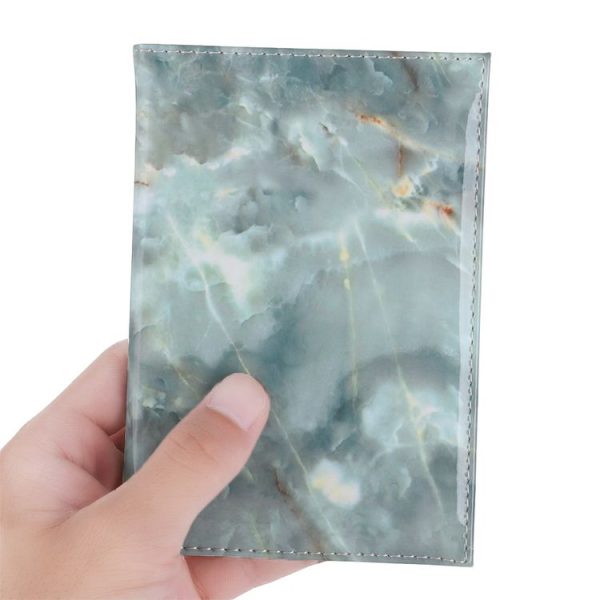 Colorful Marble Style Waterproof Passport Holder Ticket Holder (Brown) - Image 7