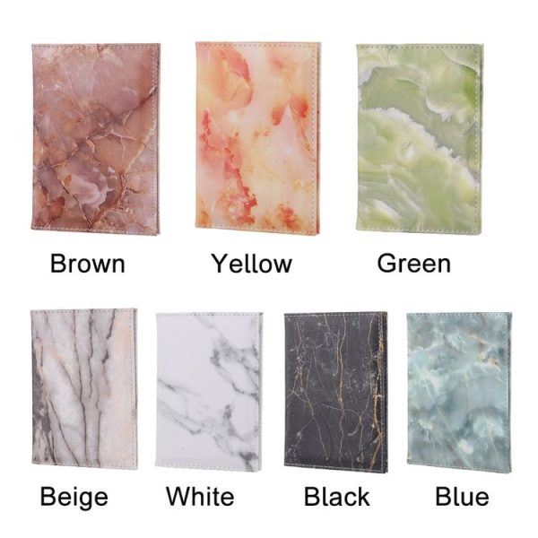 Colorful Marble Style Waterproof Passport Holder Ticket Holder (Brown) - Image 8