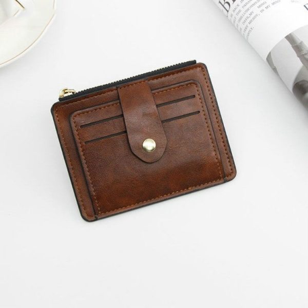 Personalized Creative Multi-function Card Package Card Holder Multi-card Advertising Gift Premium Bank Certificate Card Package (Brown) - Image 2