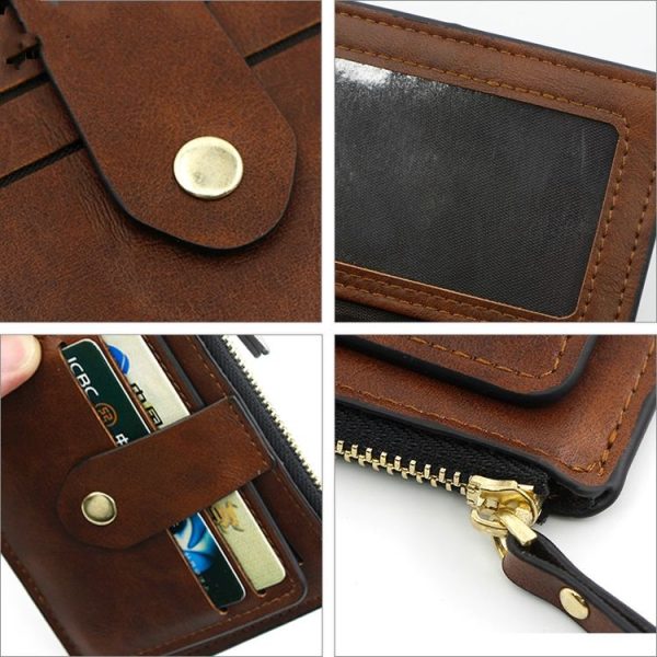 Personalized Creative Multi-function Card Package Card Holder Multi-card Advertising Gift Premium Bank Certificate Card Package (Brown) - Image 4