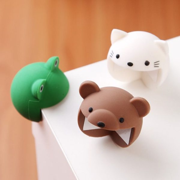 Baby Safe Anti Collision Corner Animal Shaped Cute Table Desk Corner Protector Cushion (Dark Green Frog) - Image 4