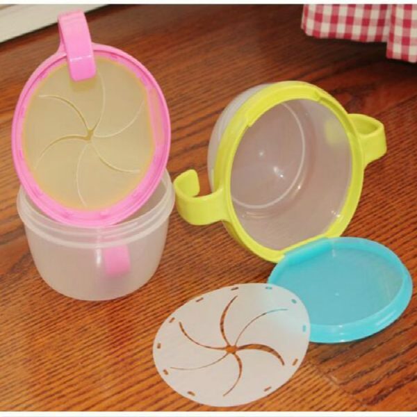Baby Products Anti-sprinkling Design Baby Double Handle Biscuit Small Bowl Snack Cup (Yellow) - Image 5
