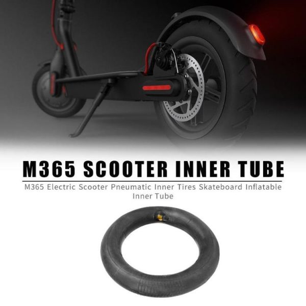 2 PCS For Xiaomi Mijia M365 Electric Scooter 8.5 inch Rubber Padded Tire Inner Tube with Valve Cover (Black) - Image 5