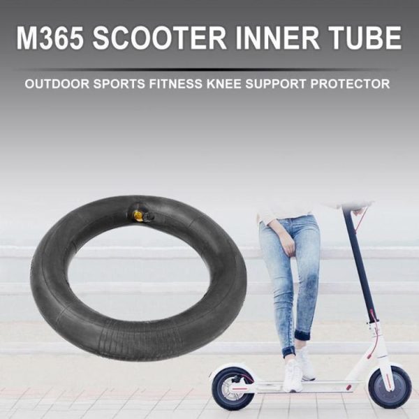 2 PCS For Xiaomi Mijia M365 Electric Scooter 8.5 inch Rubber Padded Tire Inner Tube with Valve Cover (Black) - Image 6