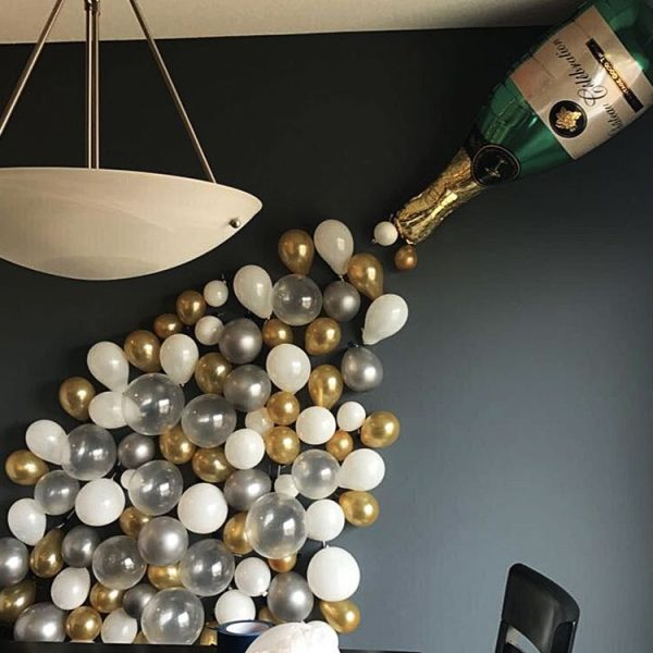 Champagne Bottle Aluminum Foil Balloon Set Wedding Party Cocktail Party Decoration Balloon - Image 6