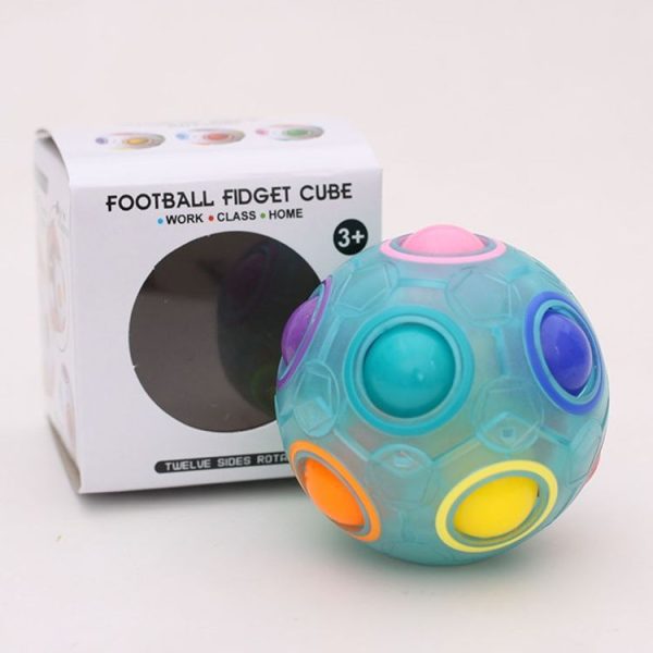 Magic Rainbow Ball Luminous Edition Training Hand Brain Coordination Fun Cube Children Toy (Luminous Green)