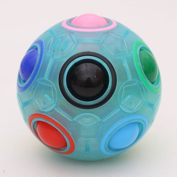 Magic Rainbow Ball Luminous Edition Training Hand Brain Coordination Fun Cube Children Toy (Luminous Green) - Image 4