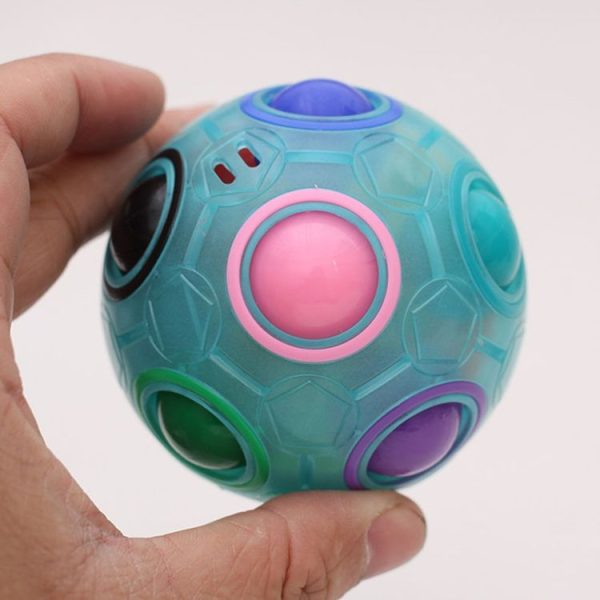 Magic Rainbow Ball Luminous Edition Training Hand Brain Coordination Fun Cube Children Toy (Luminous Green) - Image 5
