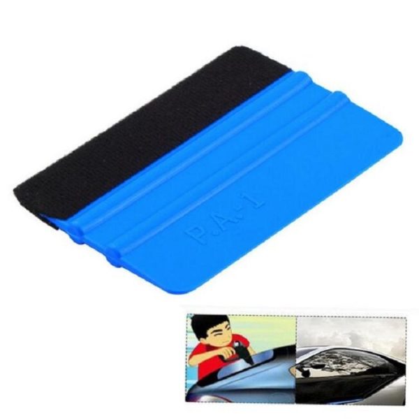 5pcs Felt Scraper Plastic Film Scraper Car Foil Cleaning Tools, Size: 10x7cm (Blue) - Image 2