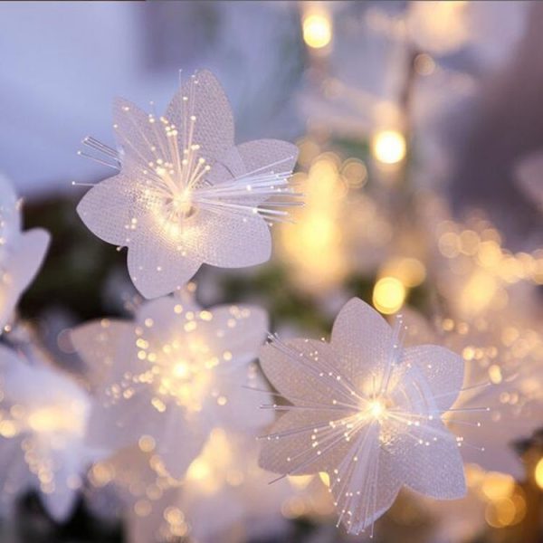 LED Fiber Optic Flower Twig Light String Room Bedroom Romantic Decoration Lantern (Silver Branches) - Image 6